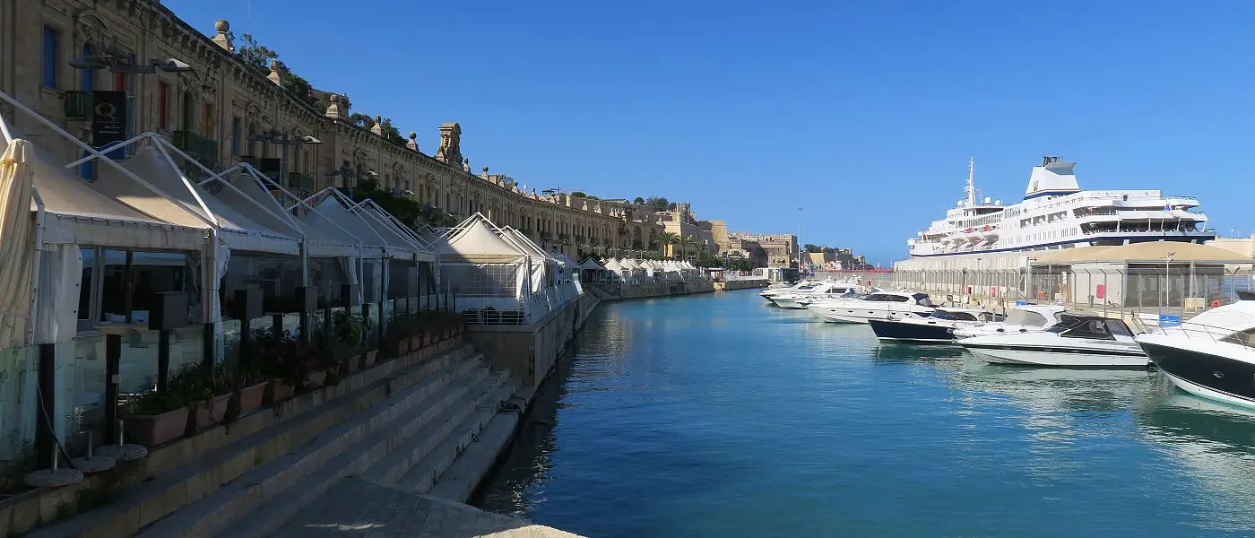 Das Wetter am Hafen von Valletta, der Hauptstadt von Malta, im März.
