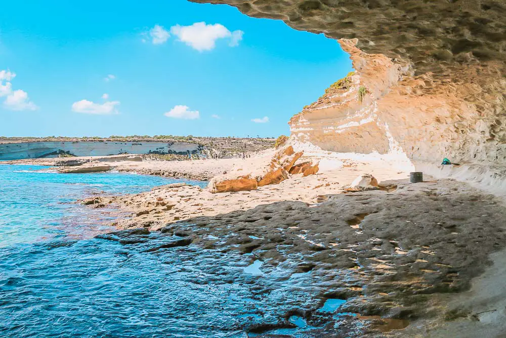 Ta Kalanka Sea Cave in Marsaskala