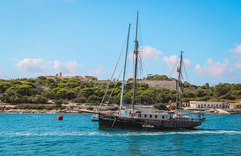 Blick aus Sliema Richtung Manoel Island in Malta