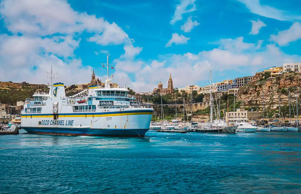 Gozo Channel Line Fahre in Mgarr in Gozo in Malta