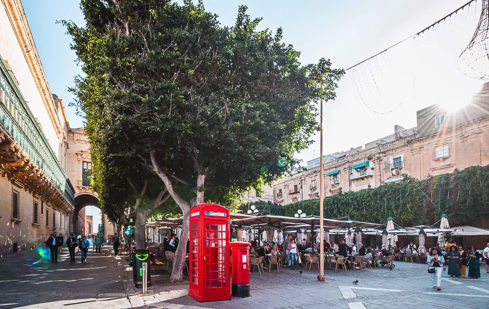 Platz in Valletta in Malta